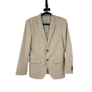 Banana Republic Mens 38R Linen Cotton Blazer Tailored Fit Sport Coat Oatmeal